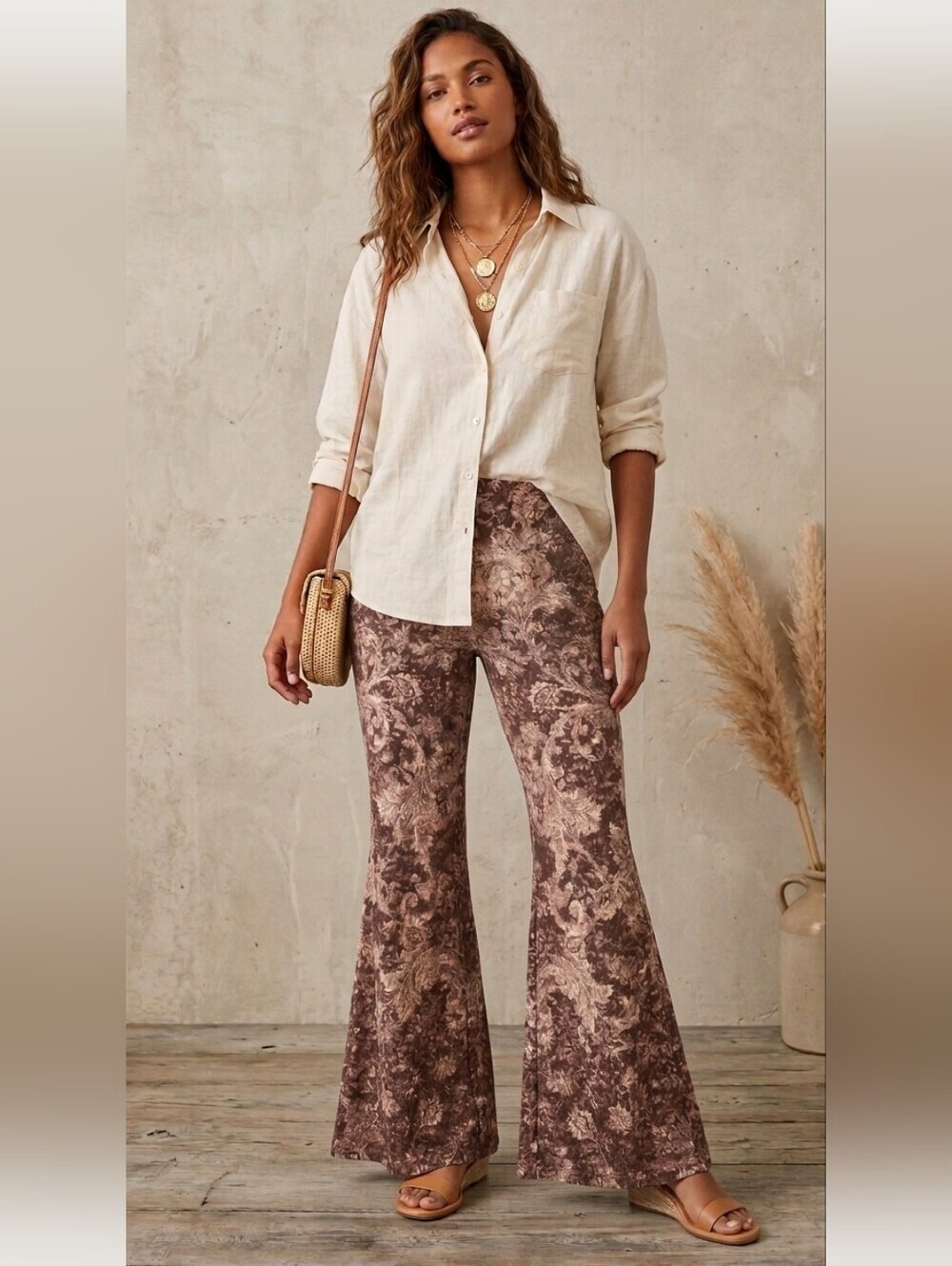 Cover charge lace temptation pants high waisted wide leg NWT sz small